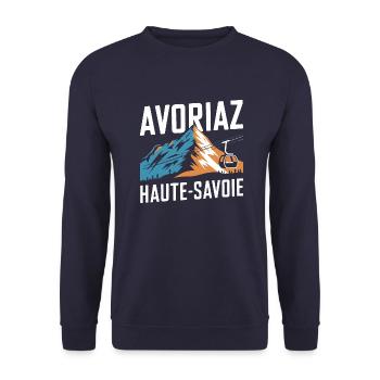 Avoriaz - Haute-Savoie - Sweat-shirt Unisexe - marine - Devant - Alina (178cm) & Michal (187cm)