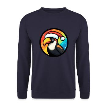 Toucan Bird Christmas Christmas - Unisex Sweatshirt - navy - Front - Alina (178cm) & Michal (187cm)