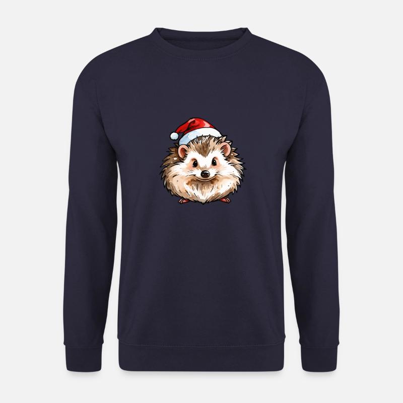 Igel Weihnachten Zeichnung - Unisex Pullover - Navy