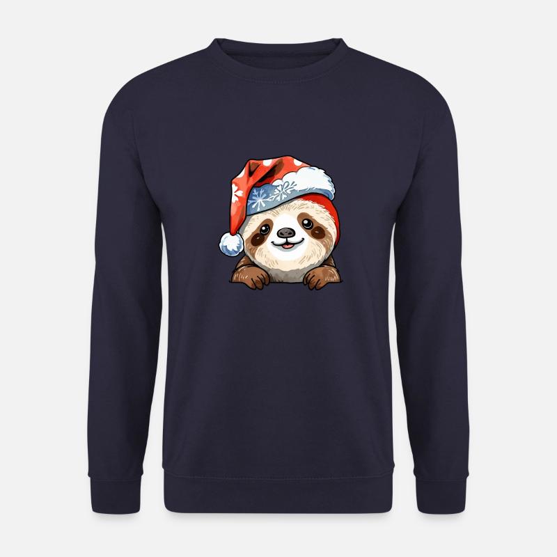 Sloth Christmas Drawing - Unisex Sweatshirt - navy