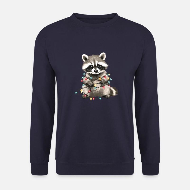 Lustig Waschbär Weihnachten - Unisex Pullover - Navy