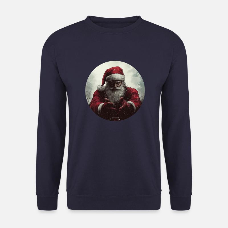 Der geheimnisvolle Weihnachtsmann! - Unisex Pullover - Navy