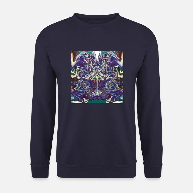 Abstrakte mit ein Stier Muster - Unisex Pullover - Navy