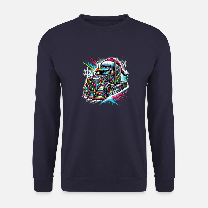 Cooler Weihnachtstruck LKW Lkwfahrer - Unisex Pullover - Navy