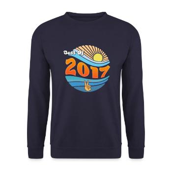 2017 – 8 Jahre epische Momente und Erinnerungen - Unisex Pullover - Navy - Vorne - Alina (178cm) & Michal (187cm)