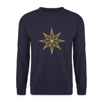 Star - Unisex Sweatshirt - navy - Front - Alina (178cm) & Michal (187cm)
