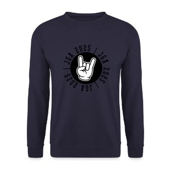 Jga 2025 Junggesellenabschied Lustig - Unisex Pullover - Navy - Vorne - Alina (178cm) & Michal (187cm)