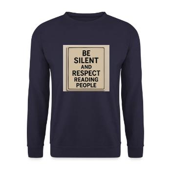 Respectez ceux qui lisent - Sweat-shirt Unisexe - marine - Devant - Alina (178cm) & Michal (187cm)