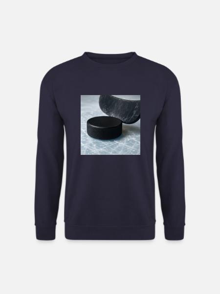 Eishockey - Schläger und Puck - Unisex Pullover - Navy