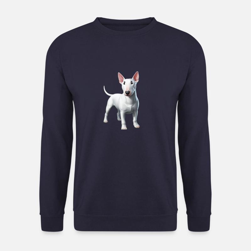 Miniatur Bullterrier Weiß - Unisex Pullover - Navy