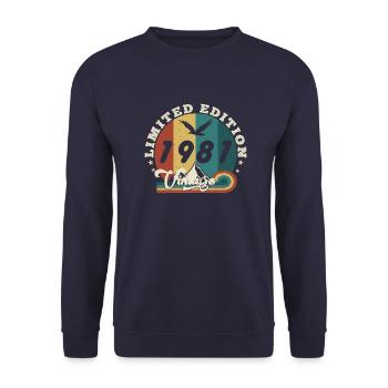 Vintage 1982 Retro - Best-seller - Sweat-shirt Unisexe - marine - Devant - Alina (178cm) & Michal (187cm)