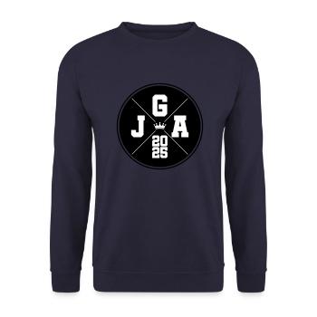 Jga 2025 Krone Junggesellen - Unisex Pullover - Navy - Vorne - Alina (178cm) & Michal (187cm)