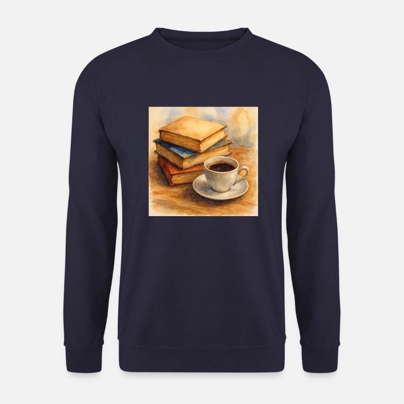 Book and coffee - Unisex Sweatshirt - navy