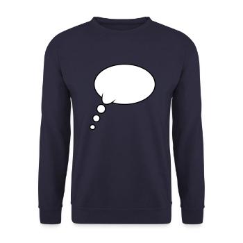 Thought Bubble Design - Unisex Sweatshirt - navy - Front - Alina (178cm) & Michal (187cm)