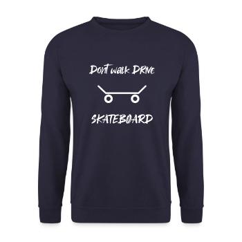 Skateboard - Don't Walk Drive Skateboard - Unisex Sweatshirt - navy - Front - Alina (178cm) & Michal (187cm)