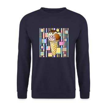 Eis - Unisex Pullover - Navy - Vorne - Alina (178cm) & Michal (187cm)