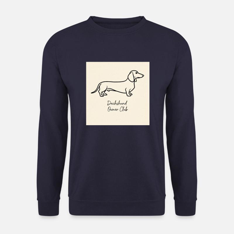 Dachshund Owner Club – Line Art Dackel - Unisex Pullover - Navy