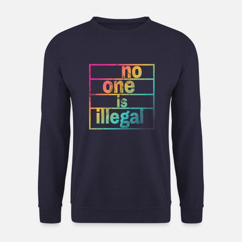 no human is illegal - The Original - Unisex Pullover - Navy