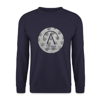 Motif patte de chien - Jungle Vibes - Sweat-shirt Unisexe - marine - Devant - Alina (178cm) & Michal (187cm)