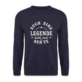 Rentner 2025 Rente Ruhestand 2025 Geschenk - Unisex Pullover - Navy - Vorne - Alina (178cm) & Michal (187cm)