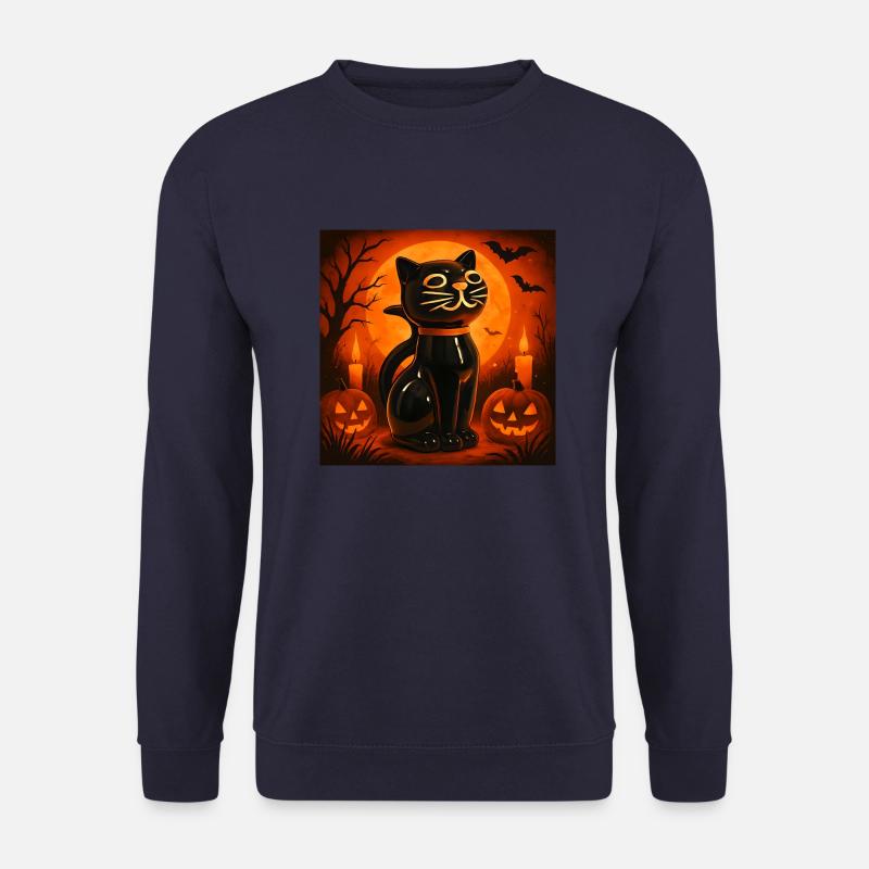 Grusel Katze Halloween Geschenk - Unisex Pullover - Navy