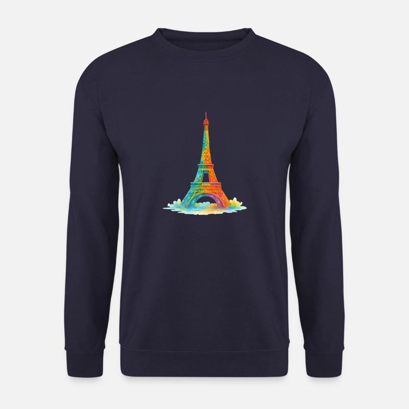 eiffelturm paris aquarell - Unisex Pullover - Navy