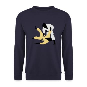 judo_a_3c - Unisex Pullover - Navy - Vorne - Alina (178cm) & Michal (187cm)