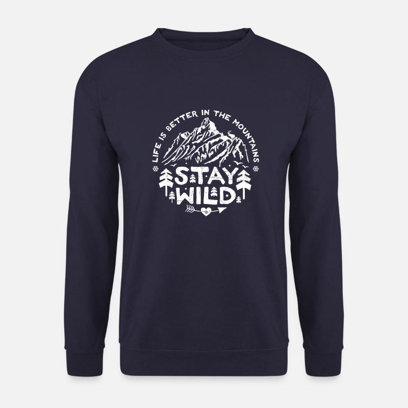 Stay Wild - weiss/dis - Unisex Pullover - Navy