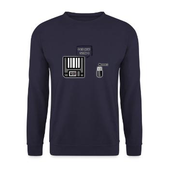 Disquette VS USB key - Sweat-shirt Unisexe - marine - Devant - Alina (178cm) & Michal (187cm)