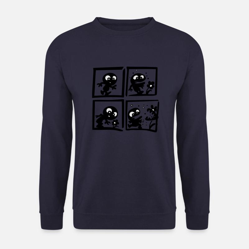blume lustig - Unisex Pullover - Navy