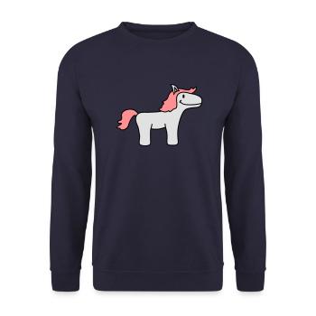 Pony - Unisex Sweatshirt - navy - Front - Alina (178cm) & Michal (187cm)