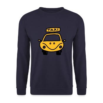 Taxi - En voiture - V2 - Sweat-shirt Unisexe - marine - Devant - Alina (178cm) & Michal (187cm)