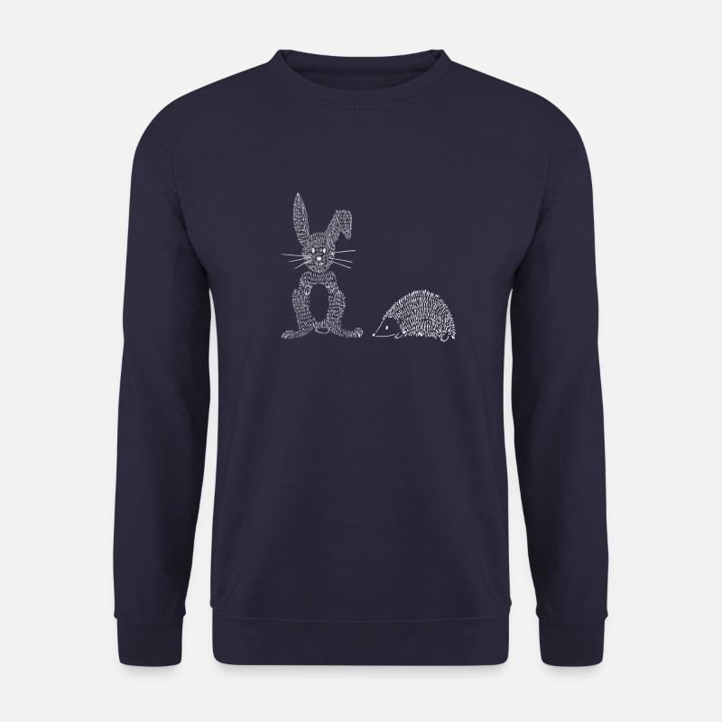 Rabbit & Hedgehog - Unisex Sweatshirt - navy