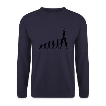 rugby - Unisex Sweatshirt - navy - Front - Alina (178cm) & Michal (187cm)