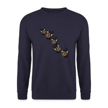 Thick crazy bees - Unisex Sweatshirt - navy - Front - Alina (178cm) & Michal (187cm)