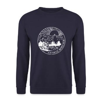 Gamer - Hasse Menschen - Unisex Pullover - Navy - Vorne - Alina (178cm) & Michal (187cm)