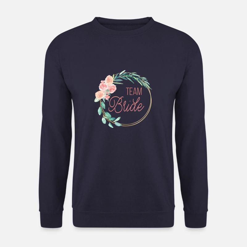 (spring_wreath_team_bride) - Unisex Sweatshirt - navy