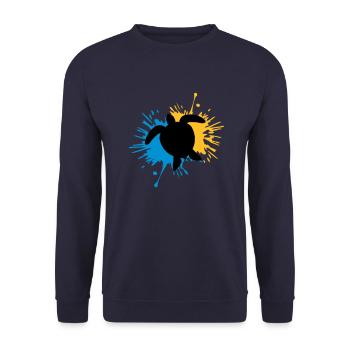 Blob of drops of turtle - Unisex Sweatshirt - navy - Front - Alina (178cm) & Michal (187cm)