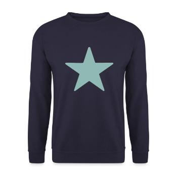 Étoile de cinq points - Sweat-shirt Unisexe - marine - Devant - Alina (178cm) & Michal (187cm)