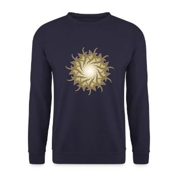Esoteric 3d galaxy star sun - Unisex Sweatshirt - navy - Front - Alina (178cm) & Michal (187cm)