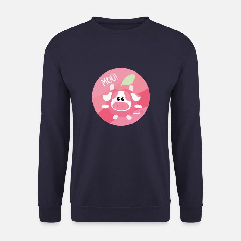 Nette rosa Apfelkuh - Unisex Pullover - Navy