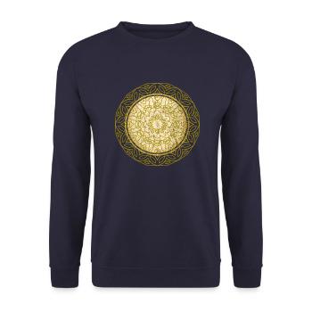 bouddhisme soleil méditation spirituelle hindu - Sweat-shirt Unisexe - marine - Devant - Alina (178cm) & Michal (187cm)
