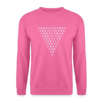 ABRACADABRA Modèle typographique - Schéma d’escroquerie - Sweat-shirt Unisexe - rose - Devant