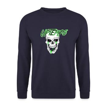 Uptempo Skull - Unisex Sweatshirt - navy - Front - Alina (178cm) & Michal (187cm)