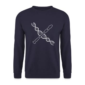 Clarinette Instrument à vent Flûte Flûte à bec Musique - Sweat-shirt Unisexe - marine - Devant - Alina (178cm) & Michal (187cm)