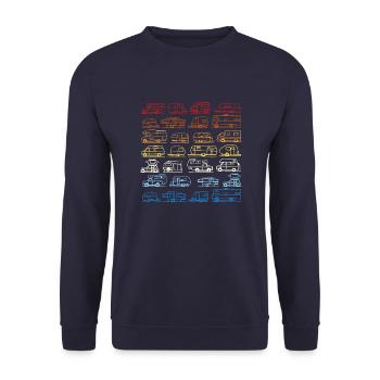 campsite rainbow - Unisex Sweatshirt - navy - Front - Alina (178cm) & Michal (187cm)