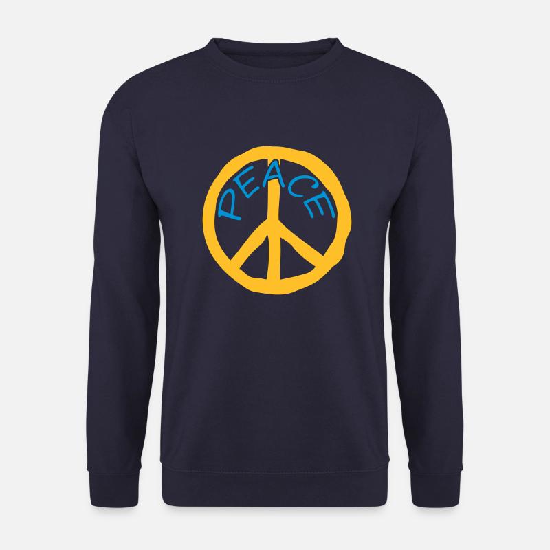 Symbol Peace Text - Unisex Sweatshirt - navy