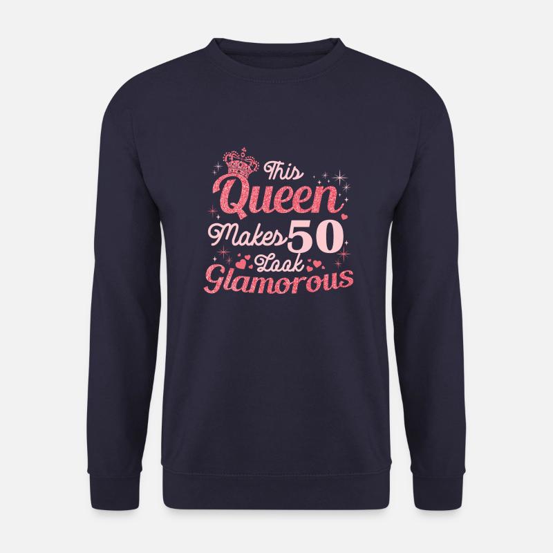 Geburtstag Königin wird 50 50. Geburtstag Frauen - Unisex Pullover - Navy