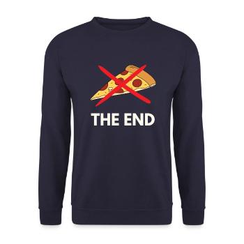 PIZZA THE END - Sweat-shirt Unisexe - marine - Devant - Alina (178cm) & Michal (187cm)