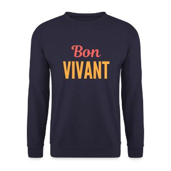 bon vivant - Sweat-shirt Unisexe - marine - Devant - Alina (178cm) & Michal (187cm)